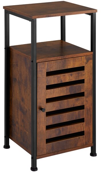 Tectake 404223 boční skříňka durham 38,5x31,5x81cm - industriální dřevo tmavé, rustikální