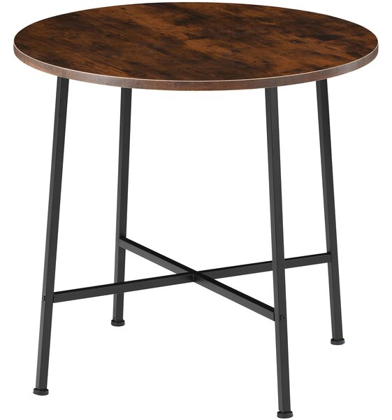 Tectake 404336 jídelní stůl ennis 80x76cm - industriální dřevo tmavé, rustikální