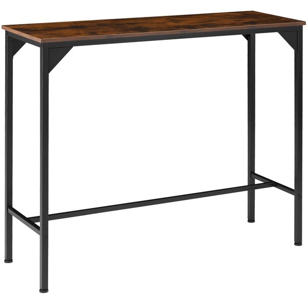 Tectake 404338 barový stůl kerry 120x40x100,5cm - industriální dřevo tmavé, rustikální