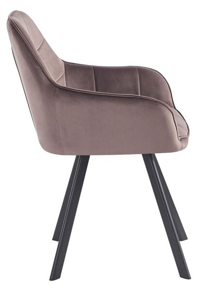 Designové křeslo Petena (hnědošedá)
