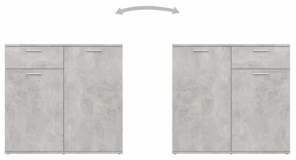 Příborník betonově šedý 160 x 36 x 75 cm kompozitní dřevo 3074931