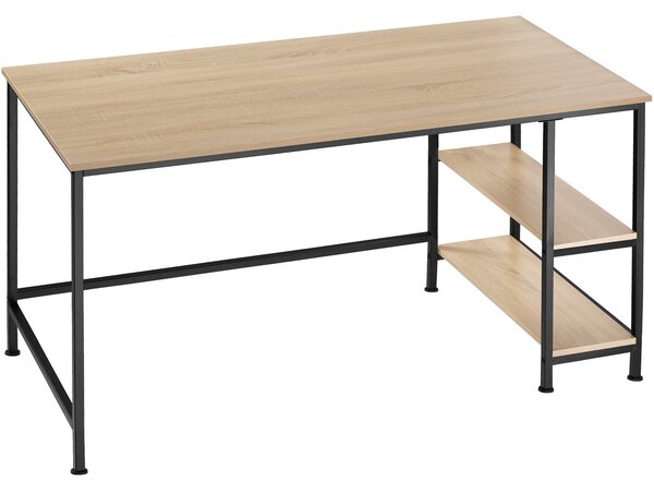 Tectake 404424 počítačový stůl canton 120x60x75,5cm - industrial světlé dřevo, dub sonoma