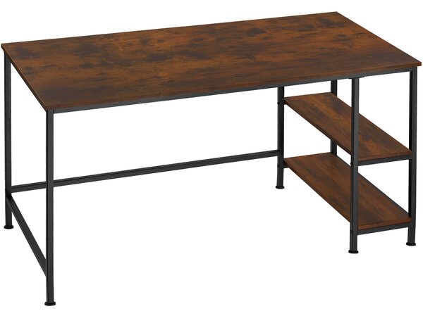 Tectake 404423 počítačový stůl canton 120x60x75,5cm - industriální dřevo tmavé, rustikální