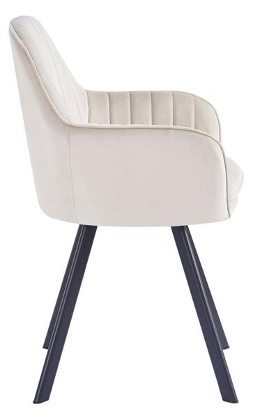 Designové křeslo Aurela (béžová + černá)