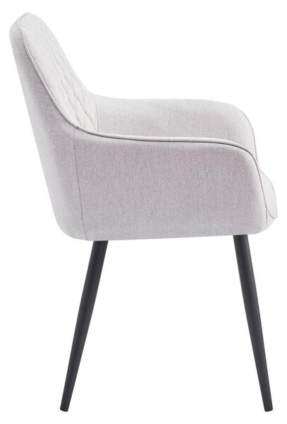Designové křeslo Oskarsi (světle šedá + černá)