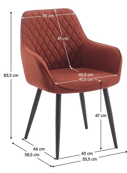 Designové křeslo Oskarsi (hnědá + černá)
