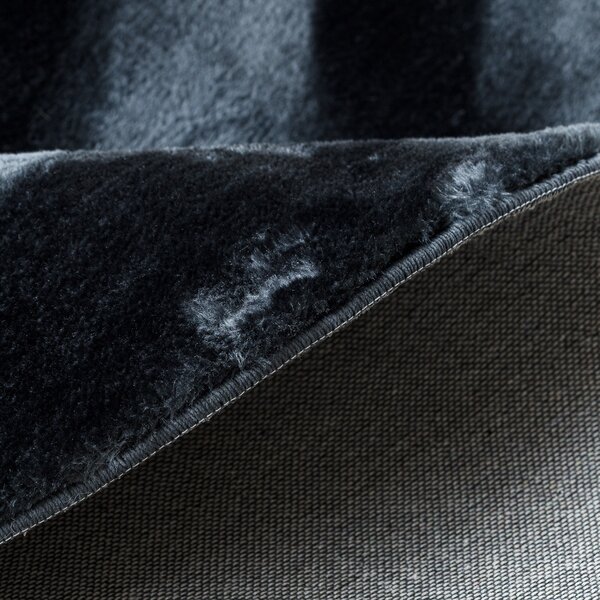 Dywany Łuszczów, Kusový koberec Visco Rabbit Dark grey 5 kruh, 120x120 (průměr) kruh, šedá, dětský pokoj