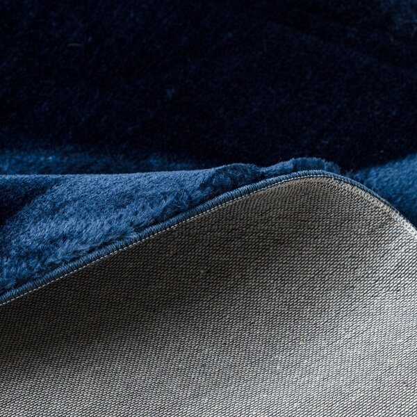 Dywany Łuszczów, Kusový koberec Visco Rabbit Dark blue 10 kruh, 120x120 (průměr) kruh, modrá, dětský pokoj