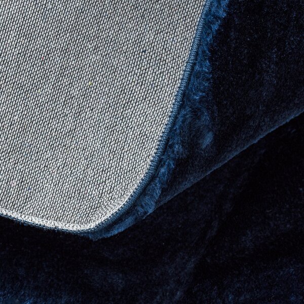 Dywany Łuszczów, Kusový koberec Visco Rabbit Dark blue 10 kruh, 120x120 (průměr) kruh, modrá, dětský pokoj