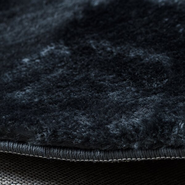 Dywany Łuszczów, Kusový koberec Visco Rabbit Dark grey 5 kruh, 120x120 (průměr) kruh, šedá, dětský pokoj