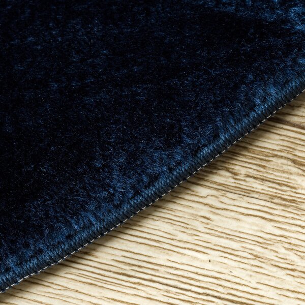 Dywany Łuszczów, Kusový koberec Visco Rabbit Dark blue 10 kruh, 120x120 (průměr) kruh, modrá, dětský pokoj