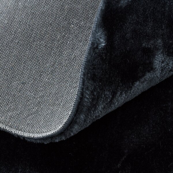 Dywany Łuszczów, Kusový koberec Visco Rabbit Dark grey 5 kruh, 120x120 (průměr) kruh, šedá, dětský pokoj