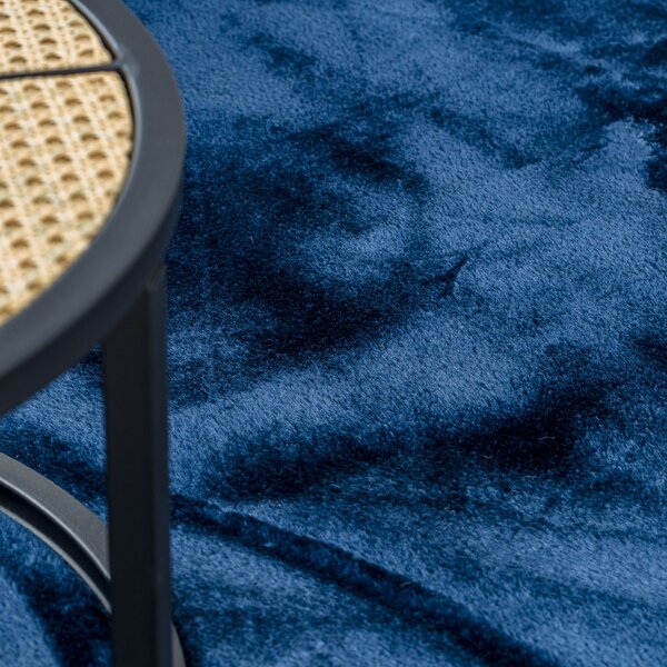 Dywany Łuszczów, Kusový koberec Visco Rabbit Dark blue 10 kruh, 120x120 (průměr) kruh, modrá, dětský pokoj