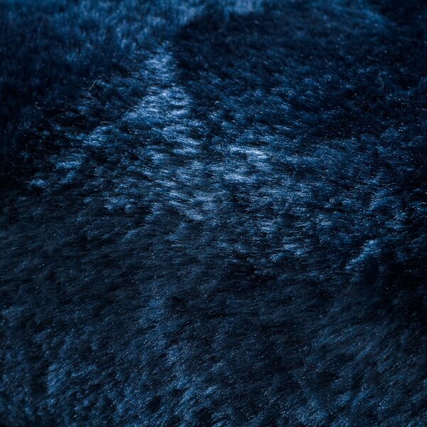 Dywany Łuszczów, Kusový koberec Visco Rabbit Dark blue 10 kruh, 120x120 (průměr) kruh, modrá, dětský pokoj