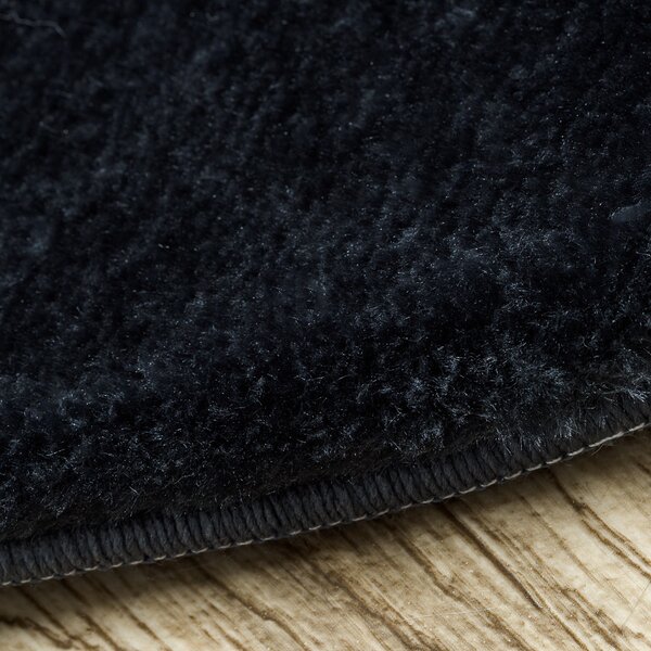 Dywany Łuszczów, Kusový koberec Visco Rabbit Dark grey 5 kruh, 120x120 (průměr) kruh, šedá, dětský pokoj
