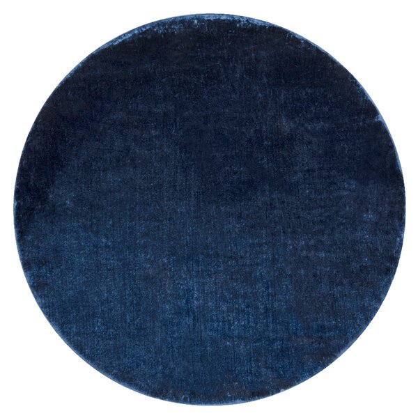 Dywany Łuszczów, Kusový koberec Visco Rabbit Dark blue 10 kruh, 120x120 (průměr) kruh, modrá, dětský pokoj