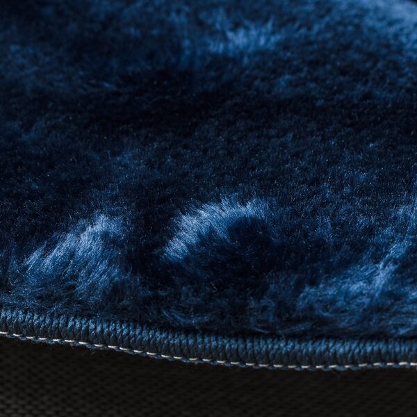 Dywany Łuszczów, Kusový koberec Visco Rabbit Dark blue 10 kruh, 120x120 (průměr) kruh, modrá, dětský pokoj