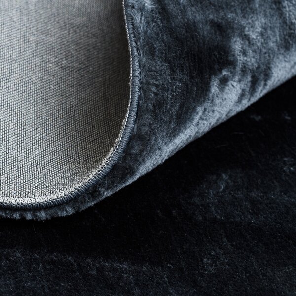 Dywany Łuszczów, Kusový koberec Visco Rabbit Dark grey 5 kruh, 120x120 (průměr) kruh, šedá, dětský pokoj