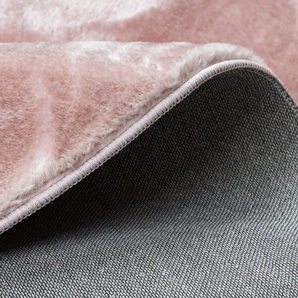Dywany Łuszczów, Kusový koberec Visco Rabbit Pink 8 kruh, 120x120 (průměr) kruh, růžová, dětský pokoj