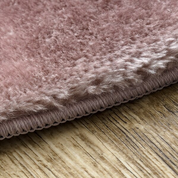 Dywany Łuszczów, Kusový koberec Visco Rabbit Pink 8 kruh, 120x120 (průměr) kruh, růžová, dětský pokoj