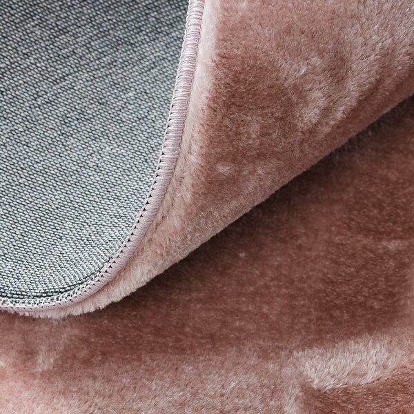 Dywany Łuszczów, Kusový koberec Visco Rabbit Pink 8 kruh, 120x120 (průměr) kruh, růžová, dětský pokoj