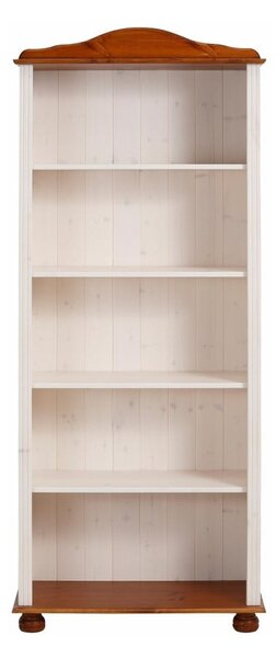 Knihovna z borovicového dřeva v bílo-přírodní barvě 70x181 cm Ella – Støraa