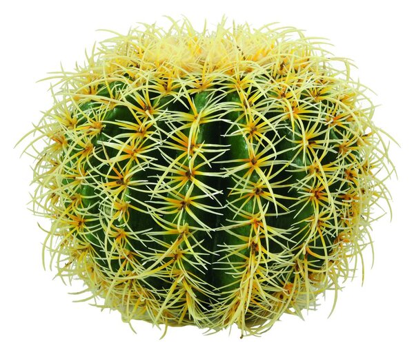 Umělý Kulatý zlatý kaktus, 27 cm