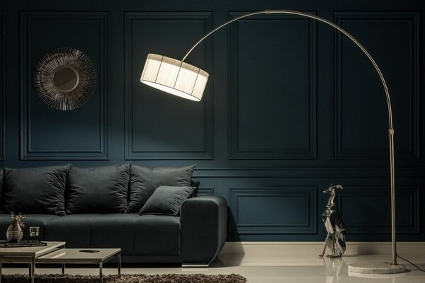 Designová stojací moderní lampa Extenso bílá