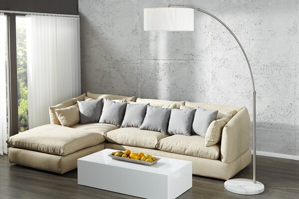 Designová stojací moderní lampa Extenso bílá
