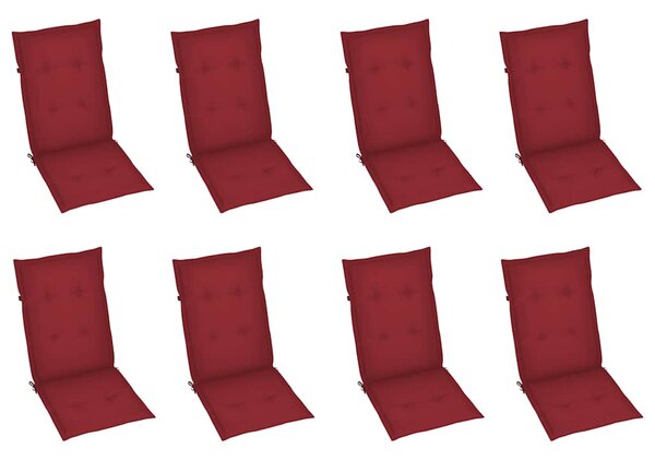 Skládací židle s polštáři, 8 ks, masivní akáciové dřevo 3075063