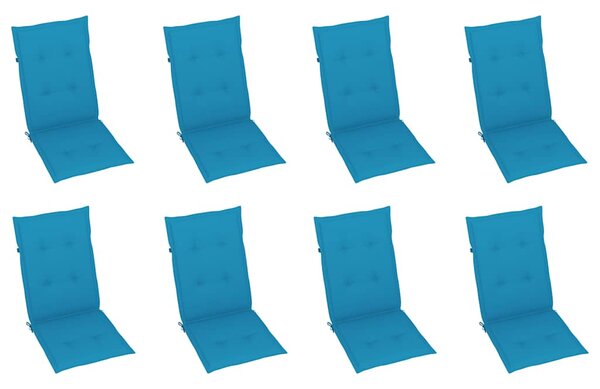 Skládací židle s polštáři, 8 ks, masivní akáciové dřevo 3075058