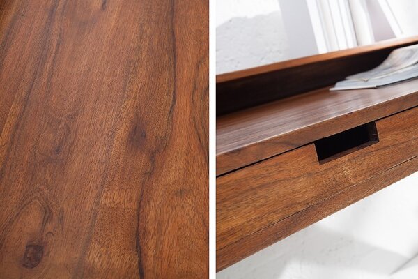Designový retro psací stůl z masivu Akacia 120cm