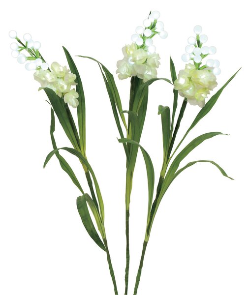 Umělá květina Arum bílá LED květiny, s bílými LED, 3 ks, 85 cm