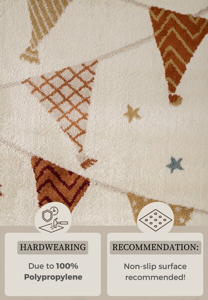 Hanse Home, Dětský koberec Adventures 106211 Cream Multicolor, 120x170, vícebarevná, dětský pokoj