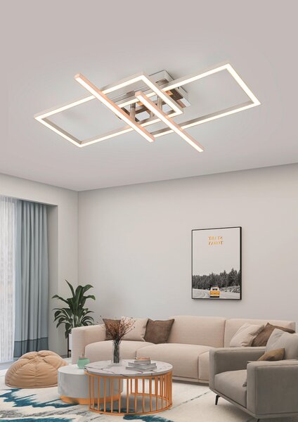 STROPNÍ LED SVÍTIDLO, 50/43/7,6 cm Novel - Stropní svítidla