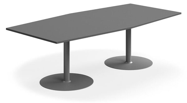 AJ Produkty Jednací stůl FLEXUS, 2400x1200 mm, šedá, stříbrná