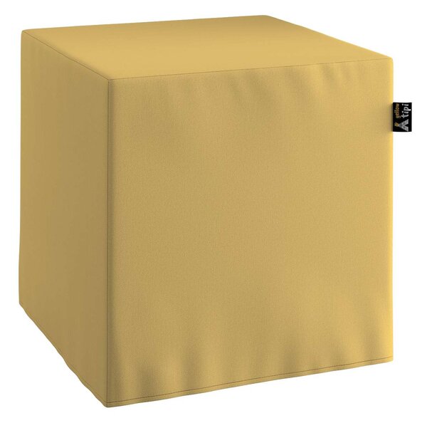 Yellow Tipi Puf kostka Nano, Matně žlutá, 40 × 40 × 40 cm, Cotton Story, 702-41
