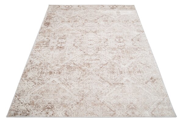 Makro Abra Moderní kusový koberec PORTLAND D189E hnědý bílý Rozměr: 80x150 cm