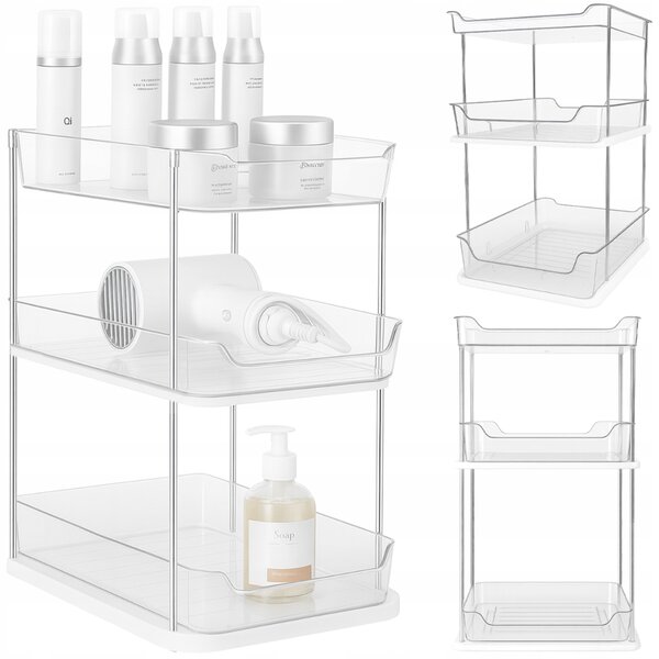 Organizer 3-poziomowy Wellhaus plastový průhledný