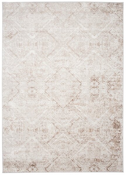 Makro Abra Moderní kusový koberec PORTLAND D189E hnědý bílý Rozměr: 80x150 cm