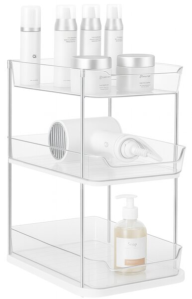 Organizer 3-poziomowy Wellhaus plastový průhledný