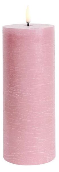 Uyuni - Sloupková Svíčka LED 7,8x20,3 cm Rustic Dusty Rose Lighting