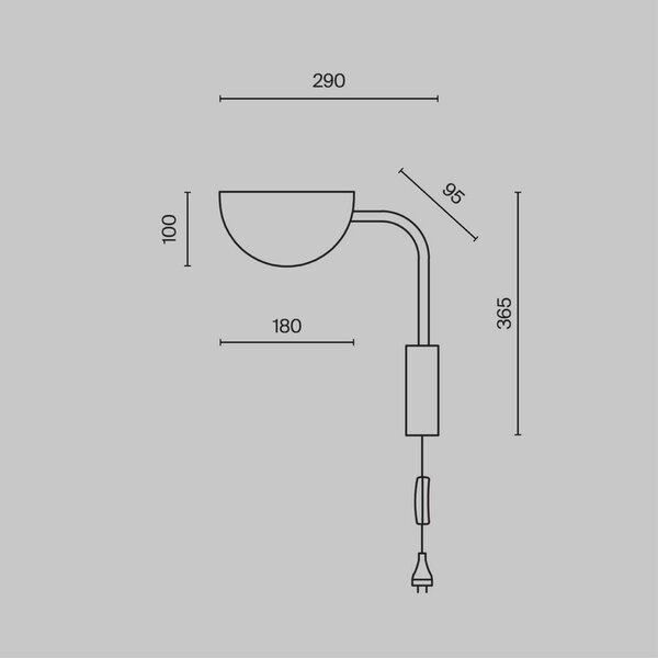 MAYTONI Nástěnné svítidlo Mollis MOD126WL-01B