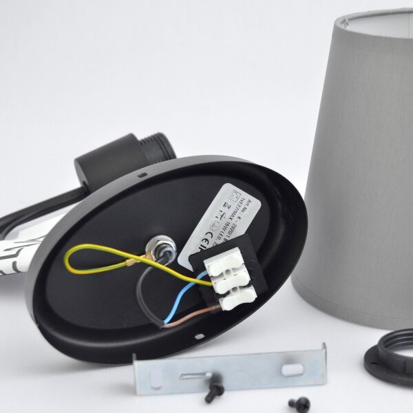 Nástěnná lampa MALBO 1xE27/15W/230V šedá/černá