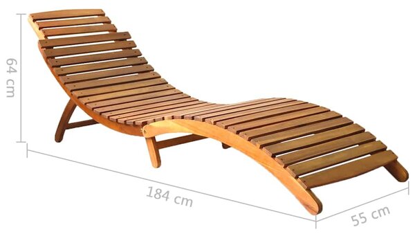 Zahradní lehátka 2 ks masivní akáciové dřevo 3077360