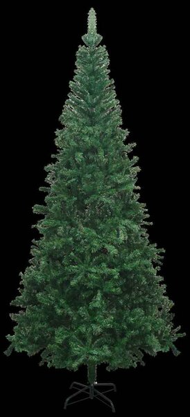 Umělý vánoční stromek s LED a sadou koulí L 240 cm zelený 3077491