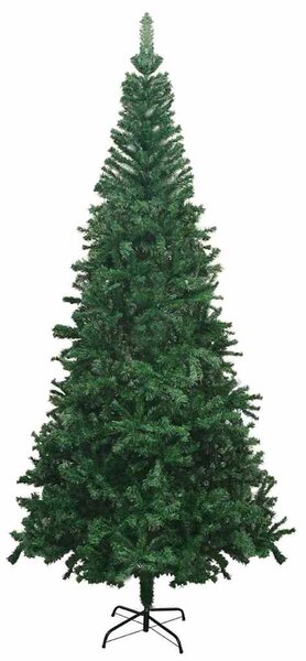 Umělý vánoční stromek s LED a sadou koulí L 240 cm zelený 3077491