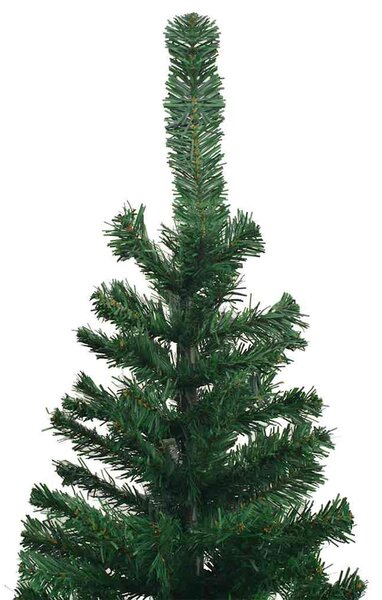 Umělý vánoční stromek s LED a sadou koulí L 240 cm zelený 3077491
