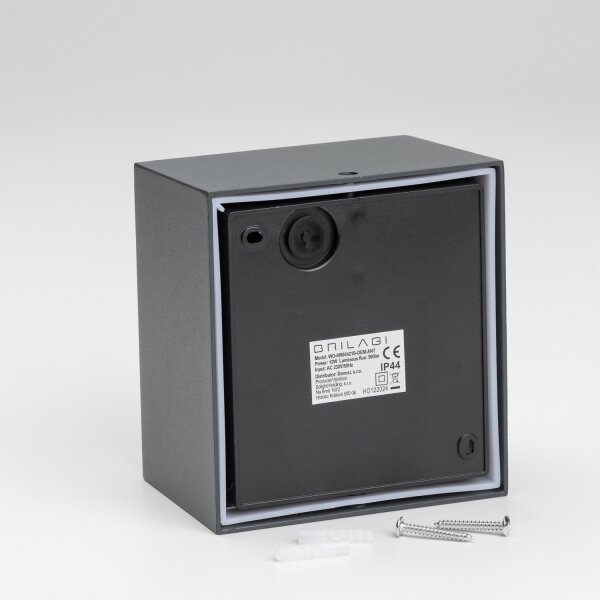 Brilagi-LED Venkovní nástěnné svítidlo se senzorem TERNI LED/12W/230V antr. IP44