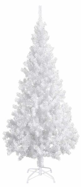 Umělý vánoční stromek s LED a sadou koulí bílý 180 cm PVC 3077541